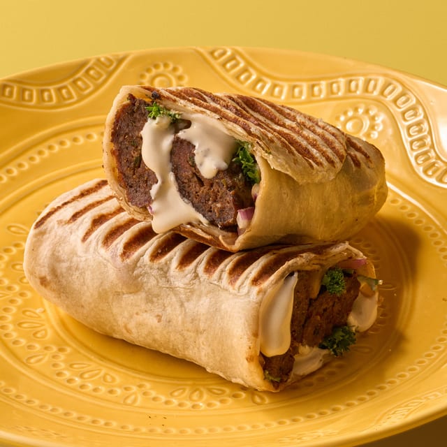 Egyptian Kofta Kabob Wrap.