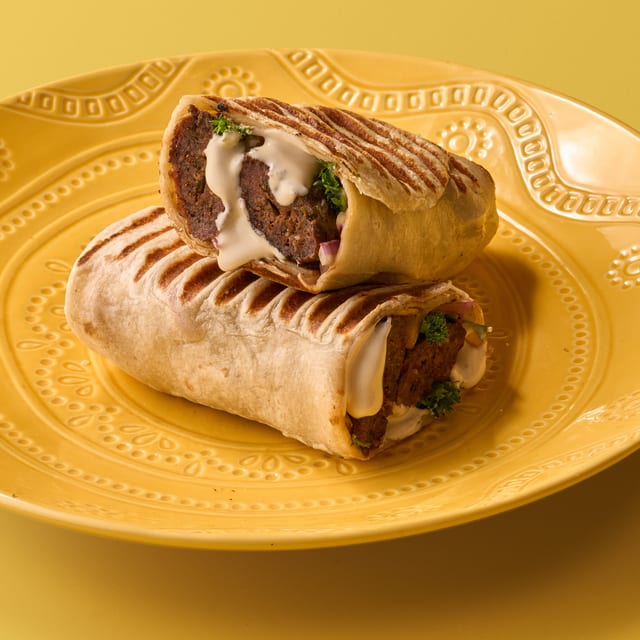 Egyptian Kofta Kabob Wrap.