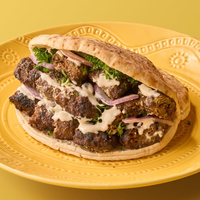 Egyptian Kofta Kabob Pita.