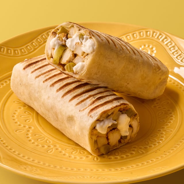 Chicken Shawarma Saj Wrap.