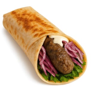 Egyptian Kofta Kabob Wrap