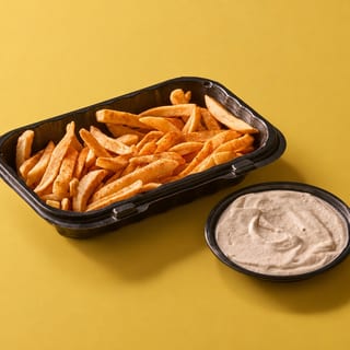 Large Seasoned Fries & Large Creamy Garlic