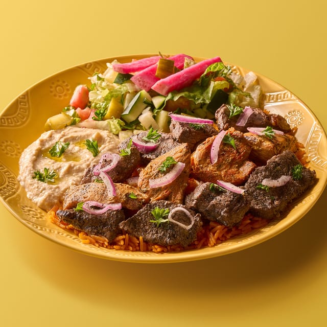 3 Combination plate (Chicken, Beef steak, Lamb).