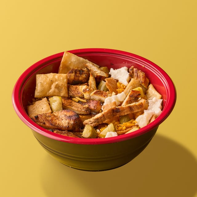 Chicken Shawarma Fatteh Bowl.