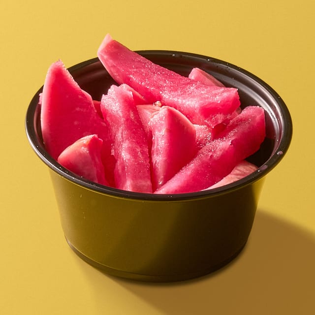 Small pickled turnips.