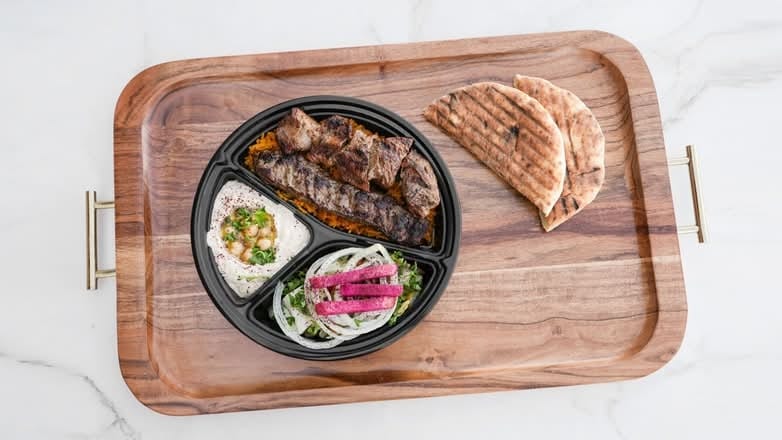 Half Beef Kabob (Steak) & Half Chicken Kabob Family Meal.