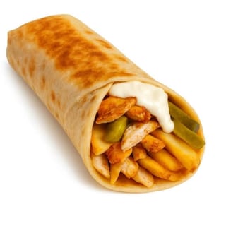 Chicken Shawarma Saj Wrap