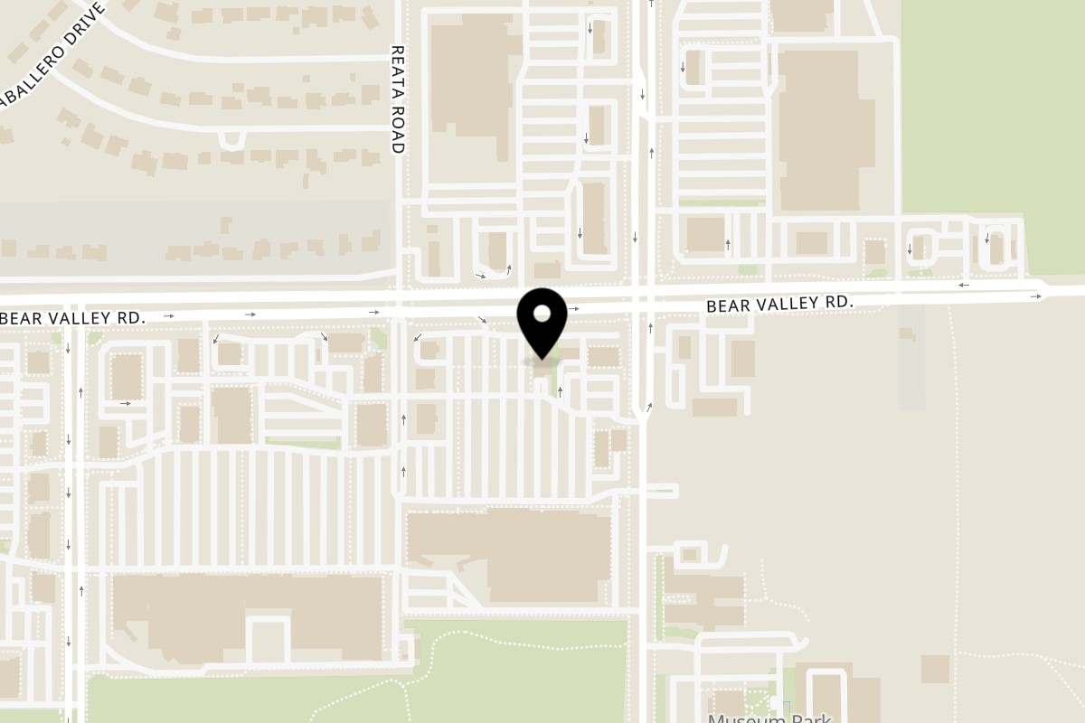 Map showing the location of The Don Kabob Apple Valley on 19201 Bear Valley Rd Building I, Suite D in Apple Valley